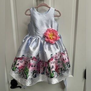 NWOT Pippa & Julie 2T Girls Formal White Multicolored European Style Dress